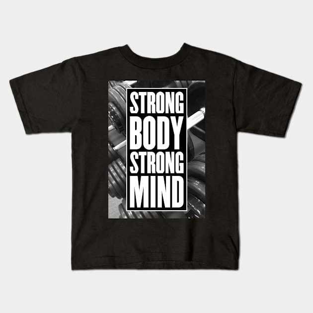 gym and bodybuilding motivational quote Kids T-Shirt by TEESER